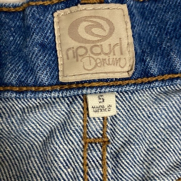 Rip curl fly button up distressed 5 juniors denim summer shorts high rise surf - Picture 8 of 9